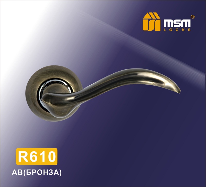 Ручки раздельные MSM R610 AB (бронза) на круглом основании