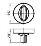 Фиксатор Armadillo (Армадилло) WC-BOLT BK6 URB CP-8 (xром)