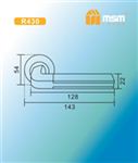Ручки раздельные MSM R430 SN/RW (Матовый никель/Красное дерево)  на круглом основании