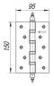 Петля универсальная Fuaro (Фуаро) 4BB/E 150*95*3 PB (латунь)