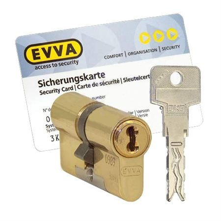 Цилиндр Evva 3KS 87 мм 36x51 ключ-ключ (латунь)