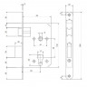 Замок врезной Apecs 1623-G