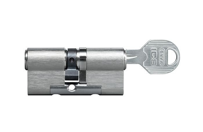 Цилиндр Evva ICS 82 мм 41x41 ключ-ключ (никель)
