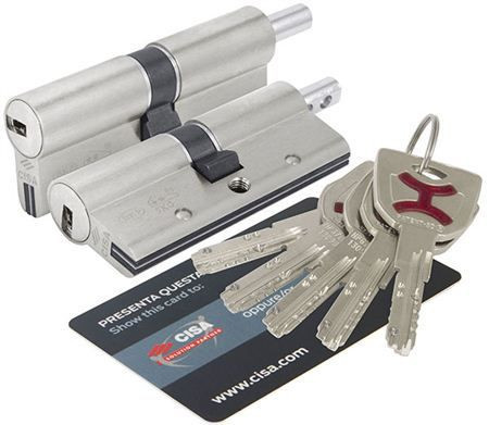 Механизм цилиндровый Cisa AP4-S 40*40 кл/верт. (никель)